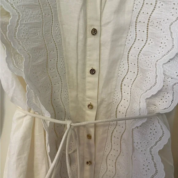 KEEPSAKE the Label Cream Eyelet Lace Long Sleeve Dress - Picture 5 of 10